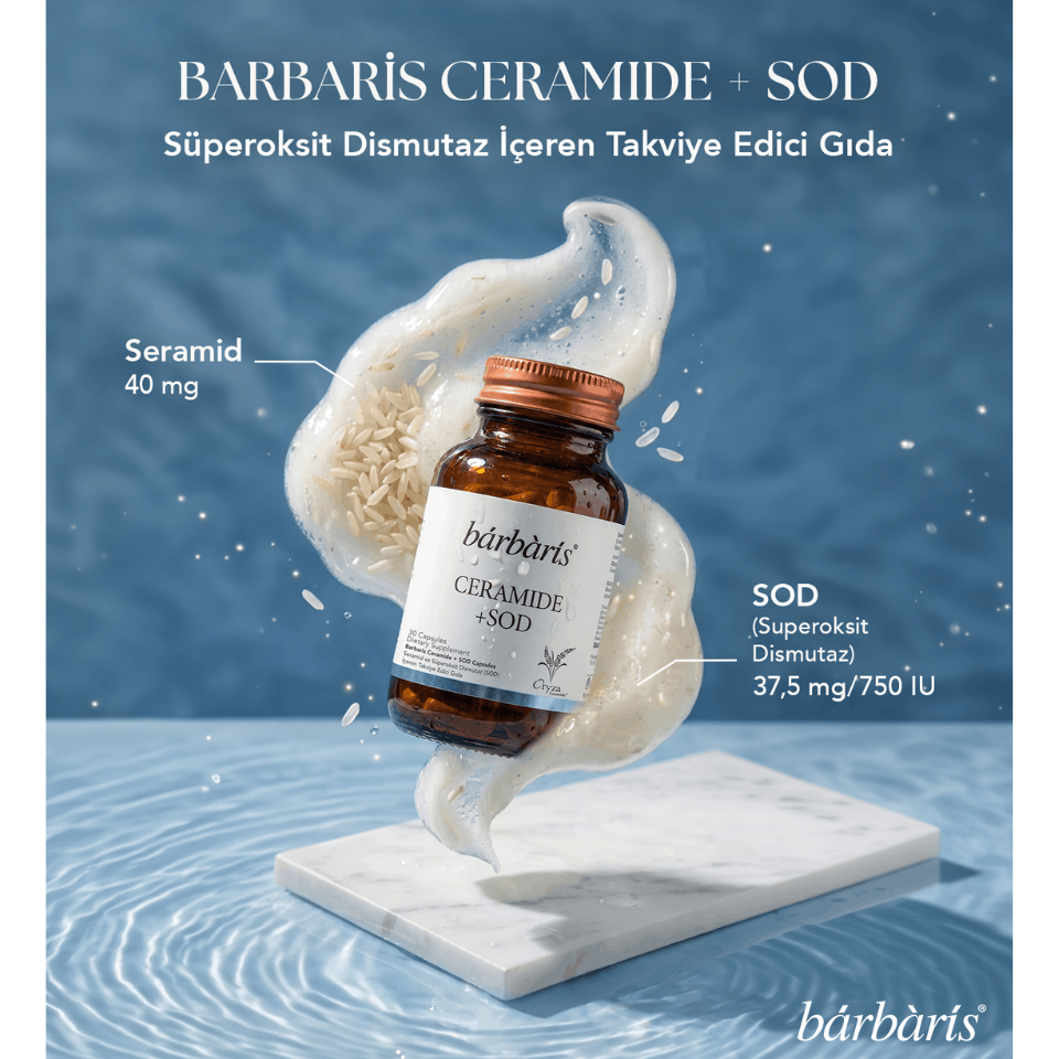 Barbaris Ceramide + Sod Takviye Edici Gıda 30 Kapsül