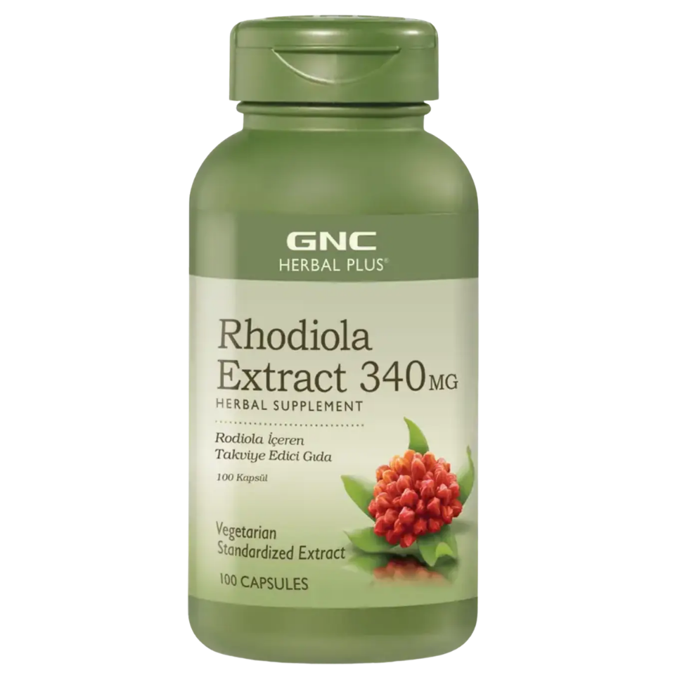 GNC - Herbal Plus Rhodiola Extract 340 mg Rodiola İçeren Takviye Edici Gıda 100 Kapsül