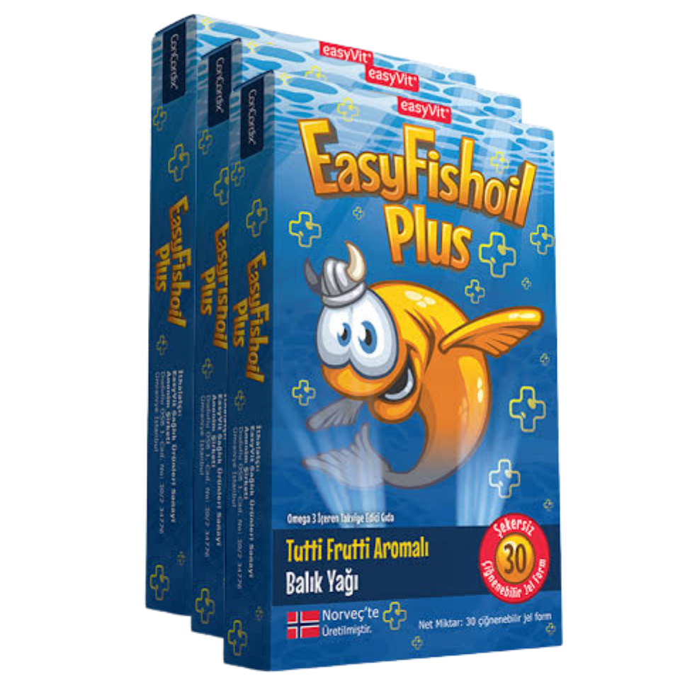 Easy Fish Oil Plus Tutti Frutti Aromalı Balık Yağı 30 Çiğnenebilir Jel