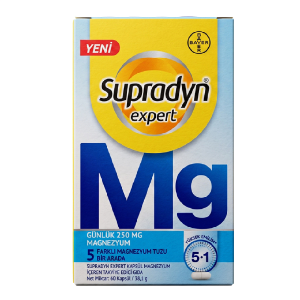 Supradyn Expert Kapsül Magnezyum İçeren Takviye Edici Gıda 60 Kapsül