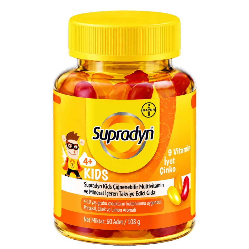 Supradyn Kids Multivitamin Ve Mineral Içeren Çiğnenebilir 60 Tablet