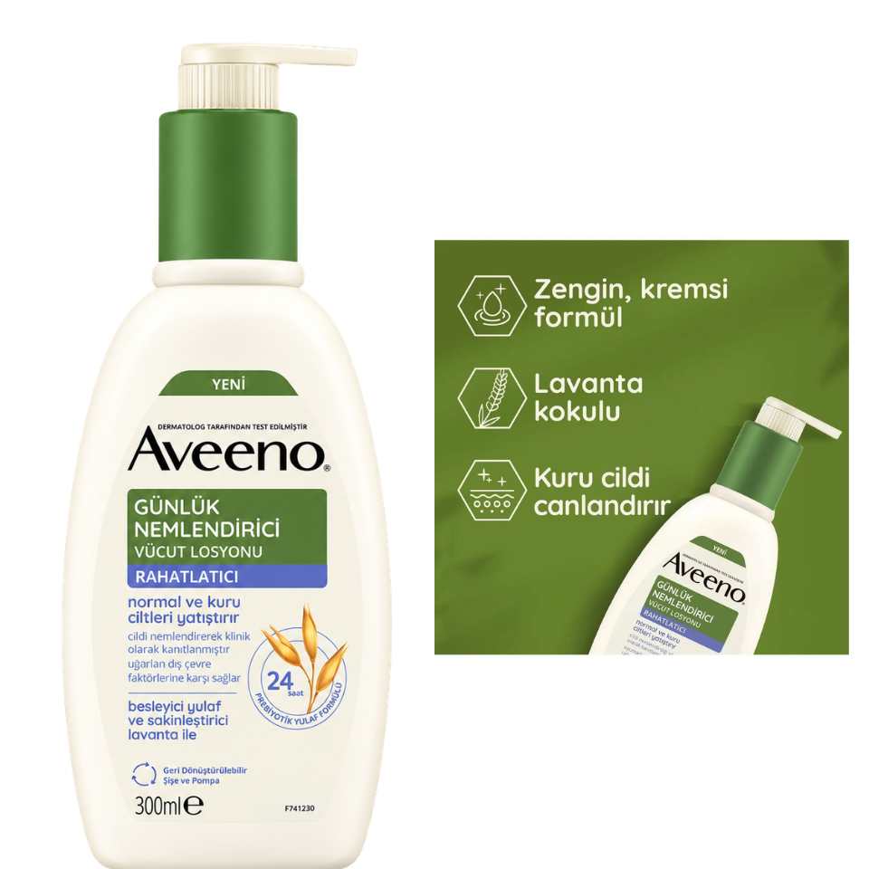 Aveeno Günlük Nemlendirici Lavanta Vücut Losyonu 300 ml