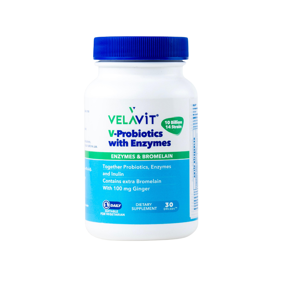 Velavit V-Probiotics with Enzymes 30 Kapsül