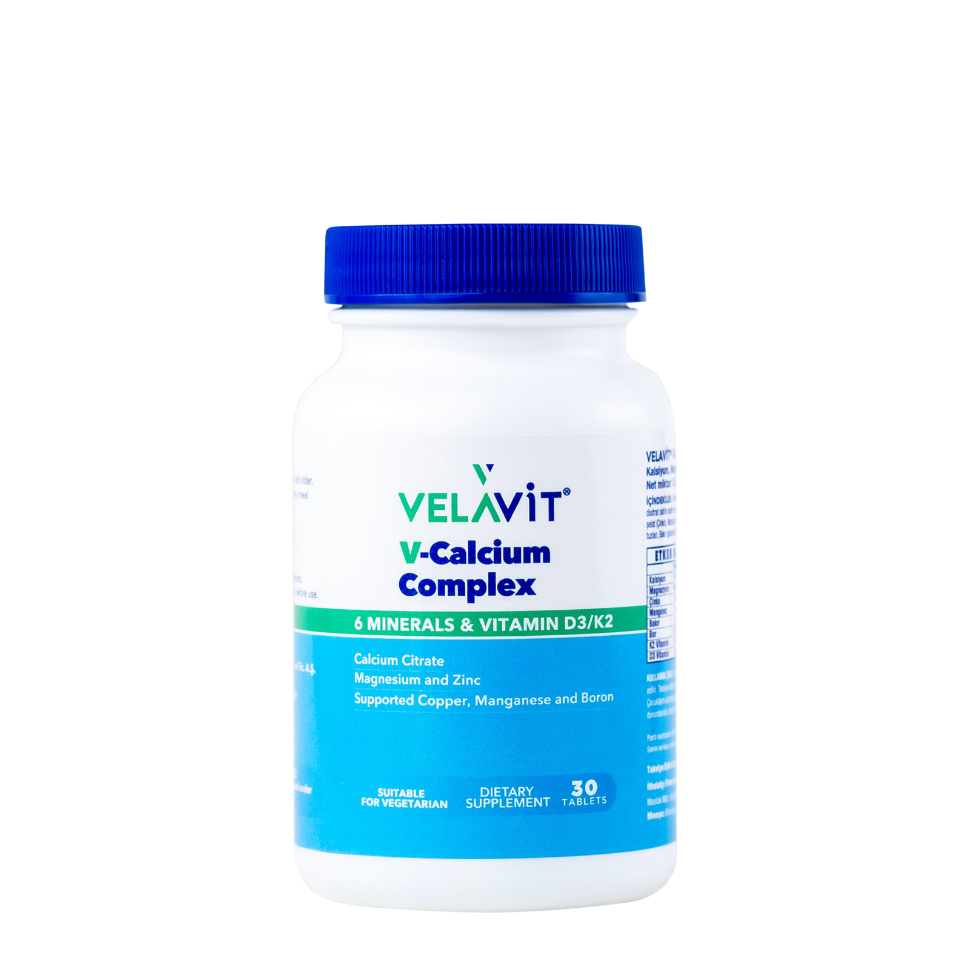 Velavit V-Calcium Complex Takviye Edici Gıda 30 Kapsül