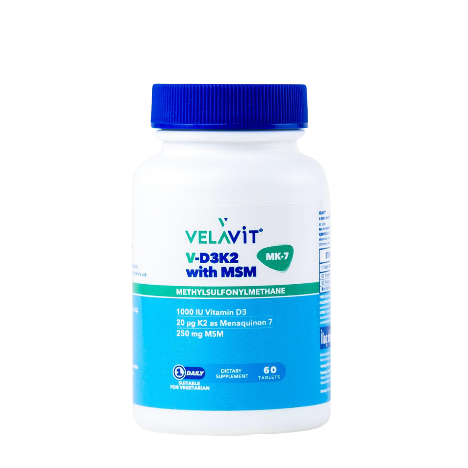 Velavit V-D3K2 With MSM 60 Tablet