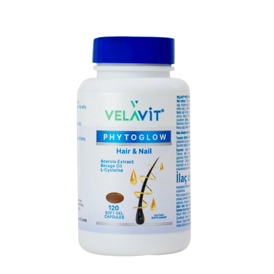 Velavit Phytoglow Hair & Nail - Saç ve Tırnak Destekleyici - 120 Kapsül