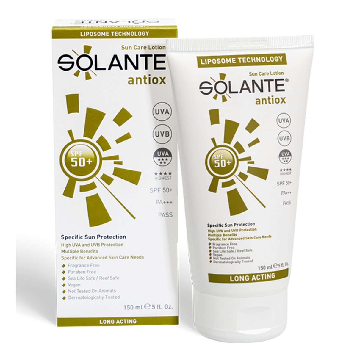 Solante Antiox Sun Care Lotion Long Acting SPF50+