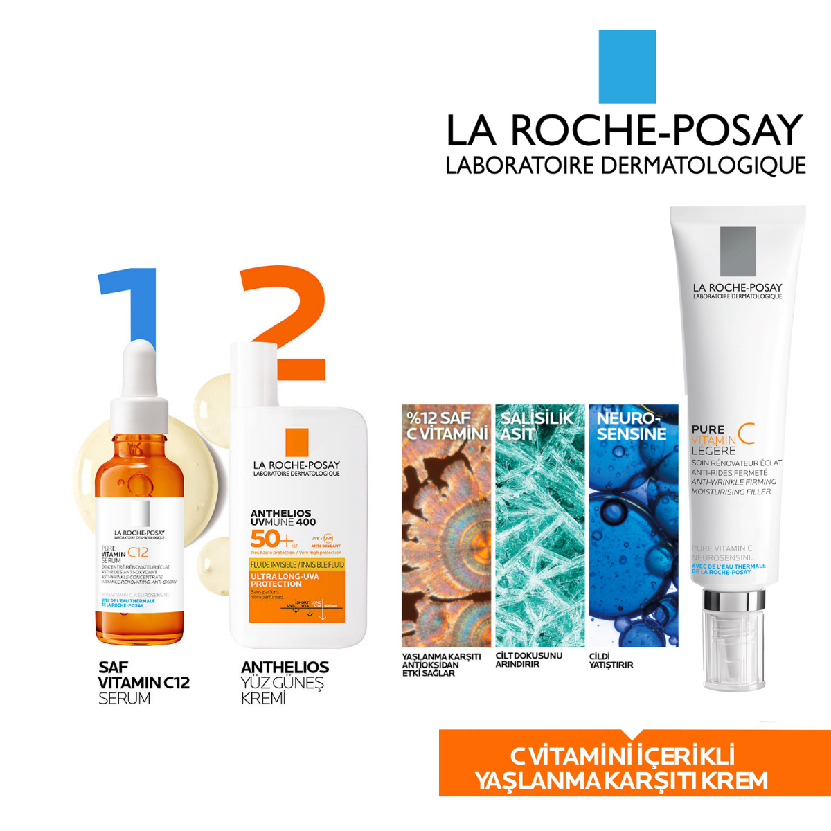 La Roche Posay Redermic-C Vitamini İçerikli Yaşlanma Karşıtı Bakım Kremi 40 ml