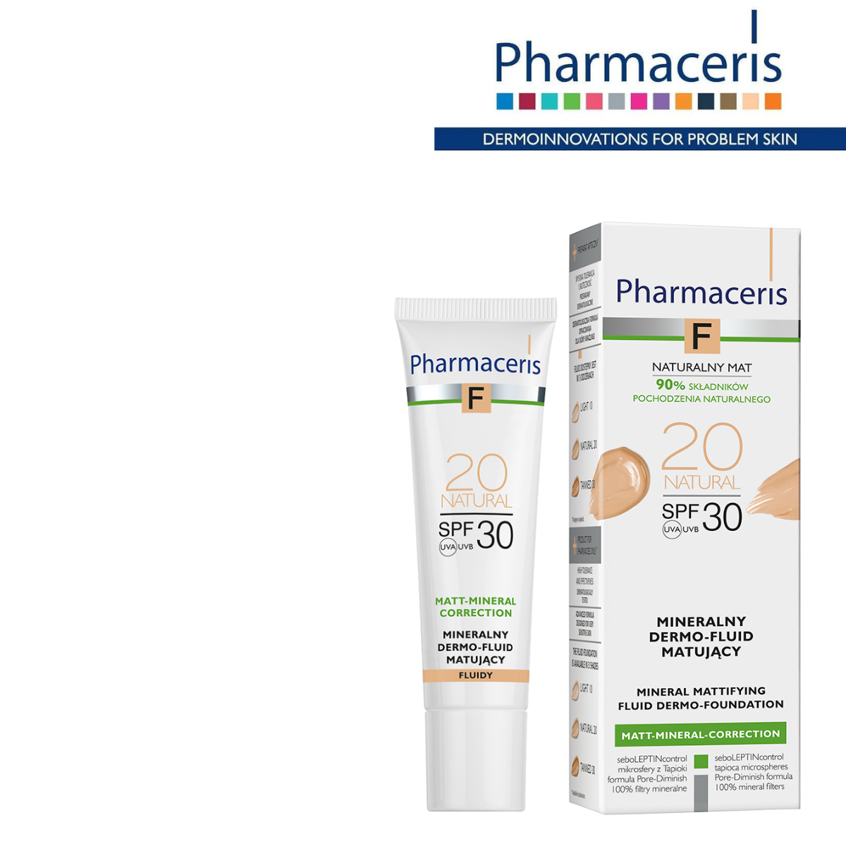 PHARMACERIS F MATT-MINERAL CORRECTION SPF30 (20 NATURAL)