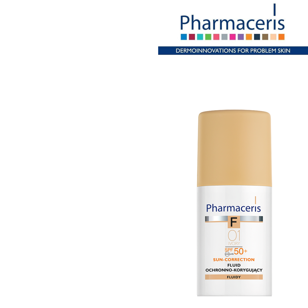 PHARMACERIS F PROTECTIVE&CORRECTIVE FOUNDATION SPF50 (01 IVORY) 30 ML
