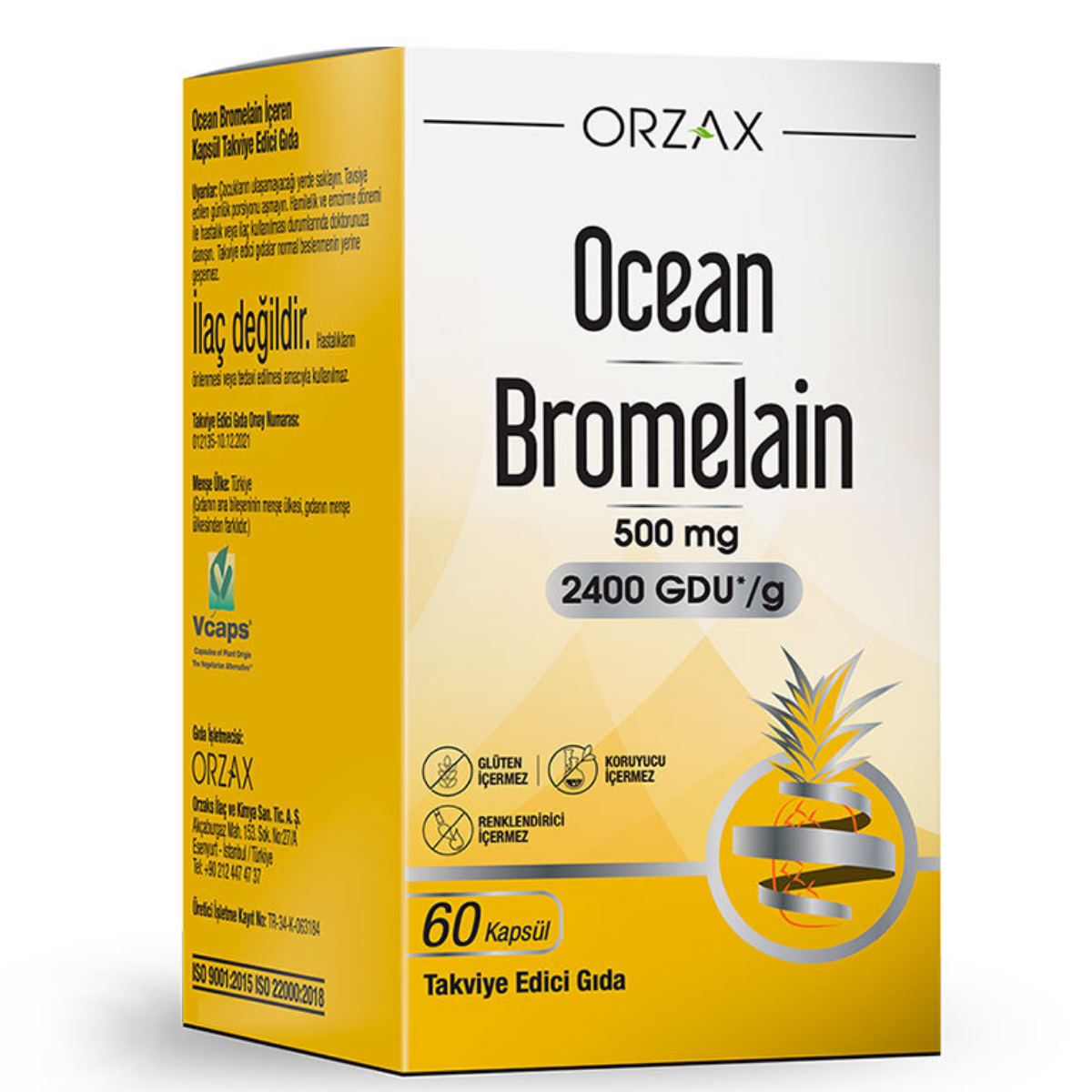Orzax Ocean Bromelain 30 Kapsül