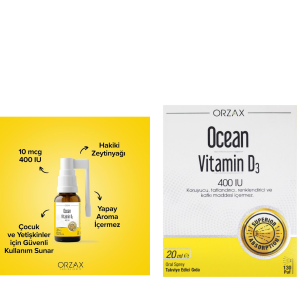 Orzax Ocean Vitamin D3 400 IU Sprey 20ml