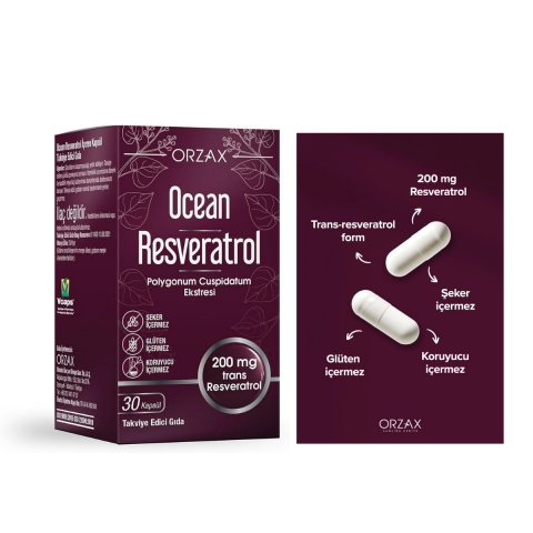 Orzax Ocean Resveratrol Takviye Edici Gıda 30 Kapsül