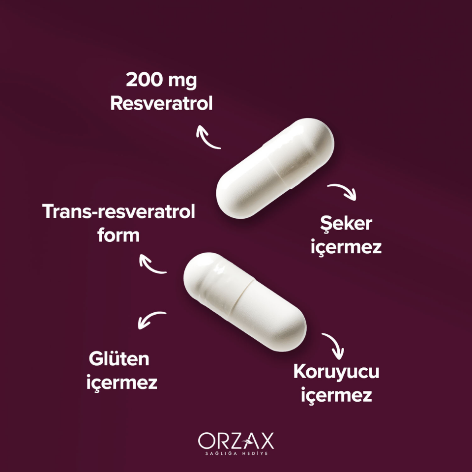 Orzax Ocean Resveratrol Takviye Edici Gıda 30 Kapsül