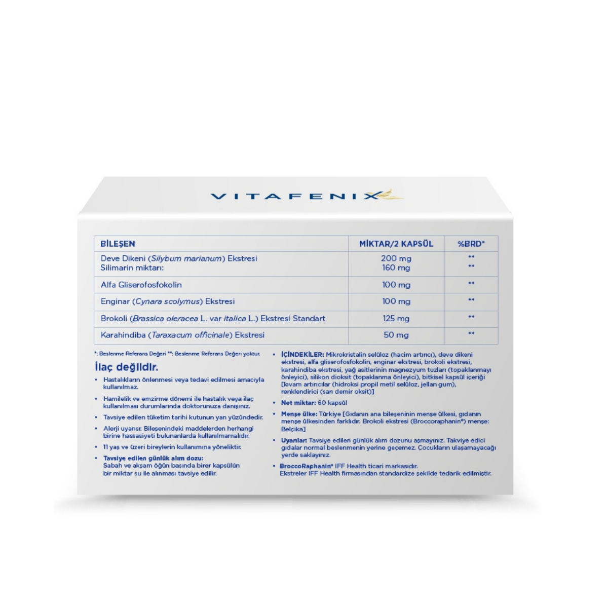 Vitafenix Brokolive Brokoli Ekstresi ve Bitki Ekstreleri İçeren Takviye Edici Gıda