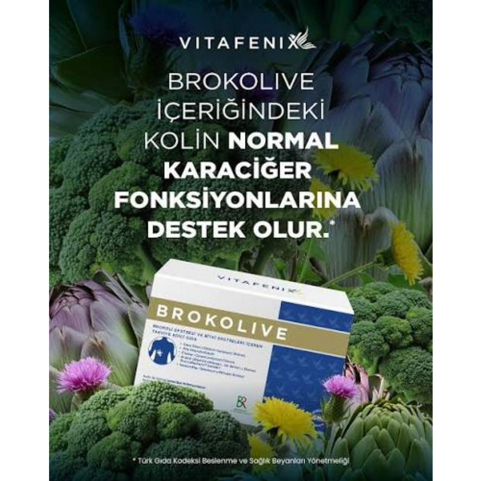 Vitafenix Brokolive Brokoli Ekstresi ve Bitki Ekstreleri İçeren Takviye Edici Gıda