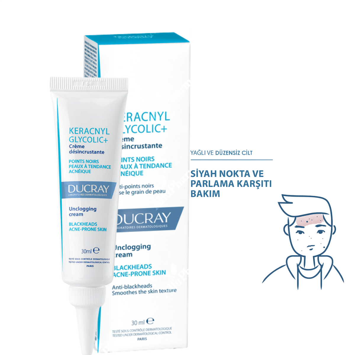 Ducray Keracnyl Glycolic+ Creme 30 ml