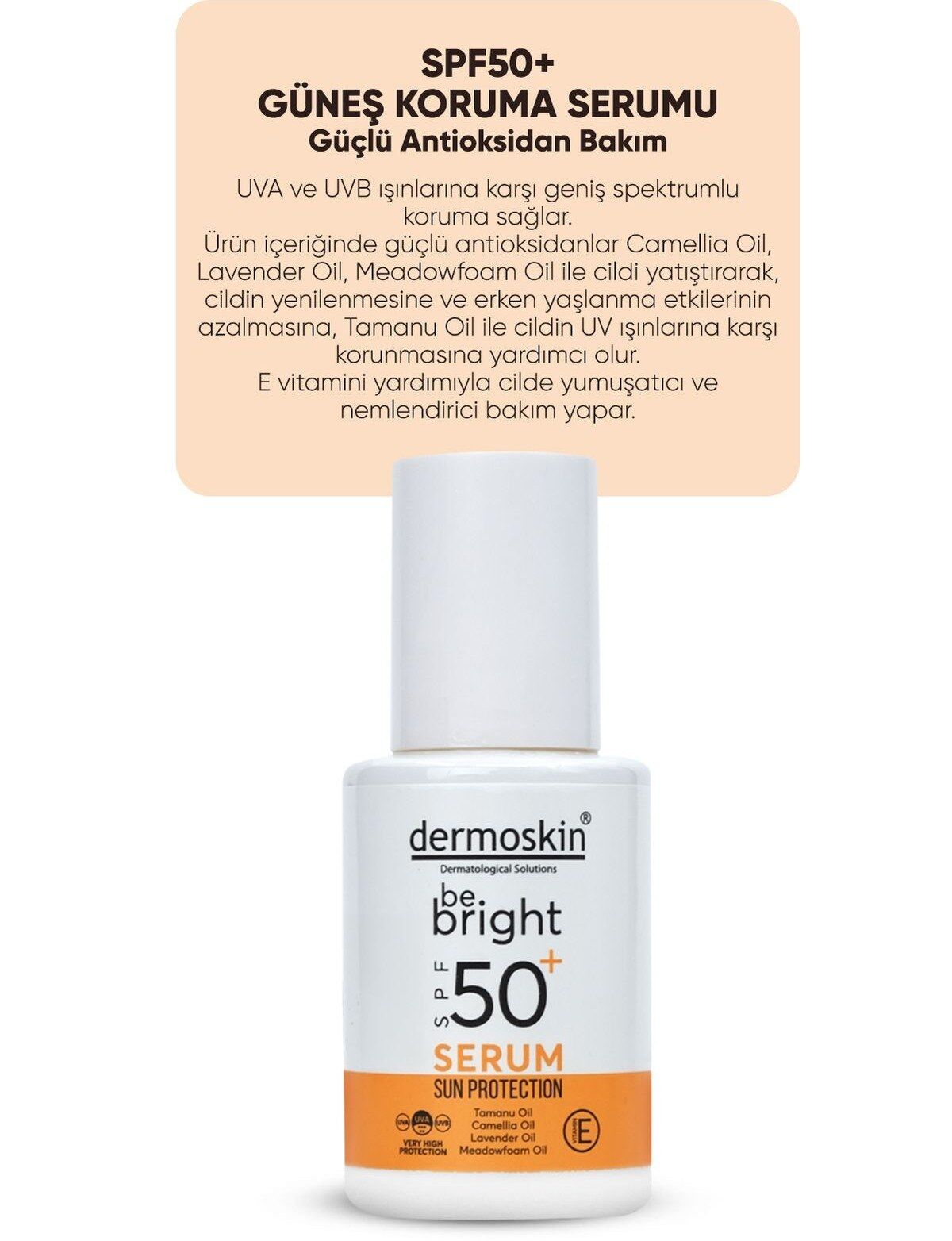 Dermoskin Be Bright SPF50+ Güneş Koruma Serumu 30 ml