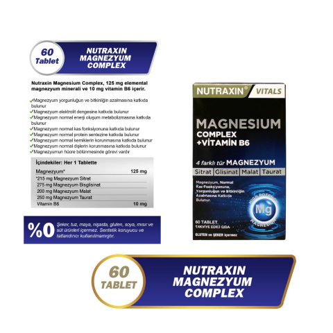 Nutraxin Magnesium Complex 60 Tablet