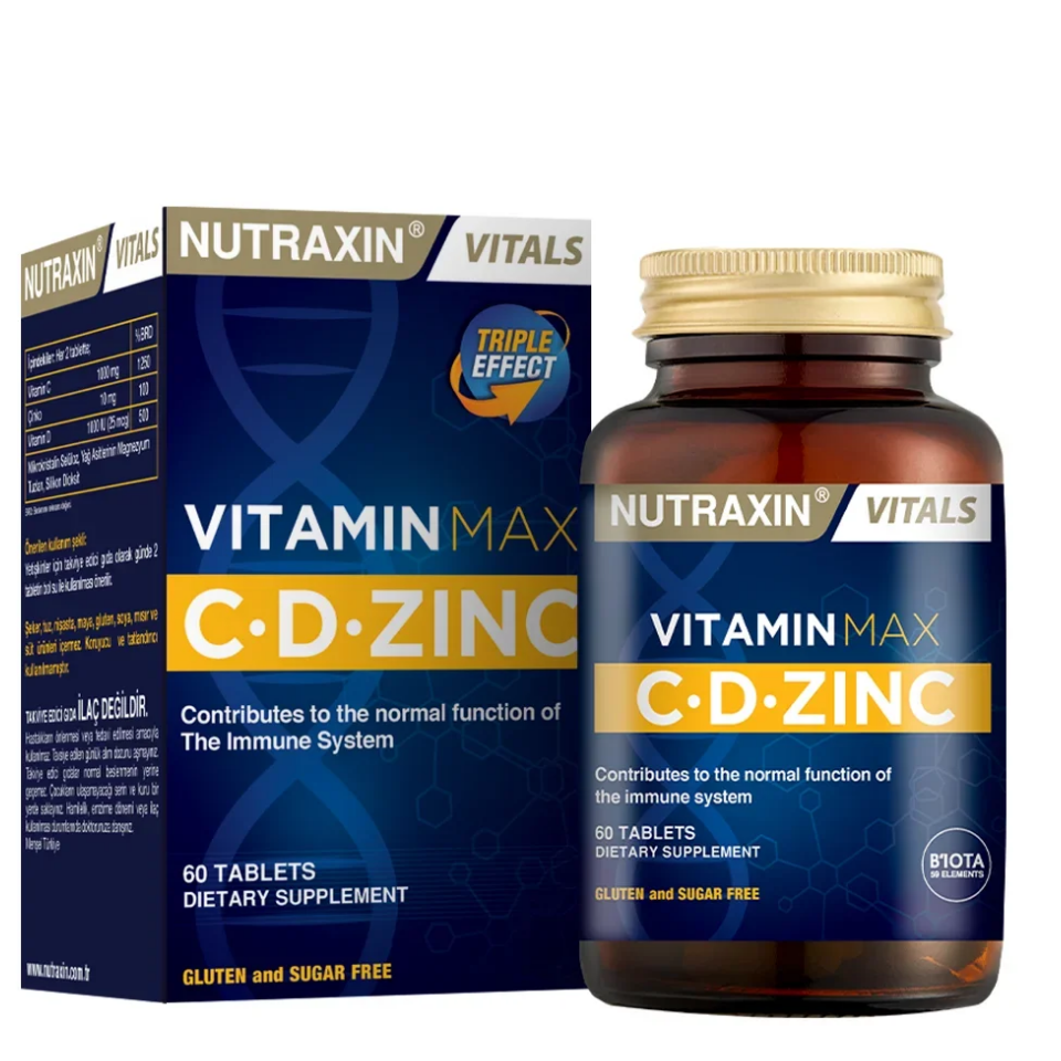 Nutraxin Vitamin Max C.D Çinko 60 Tablet