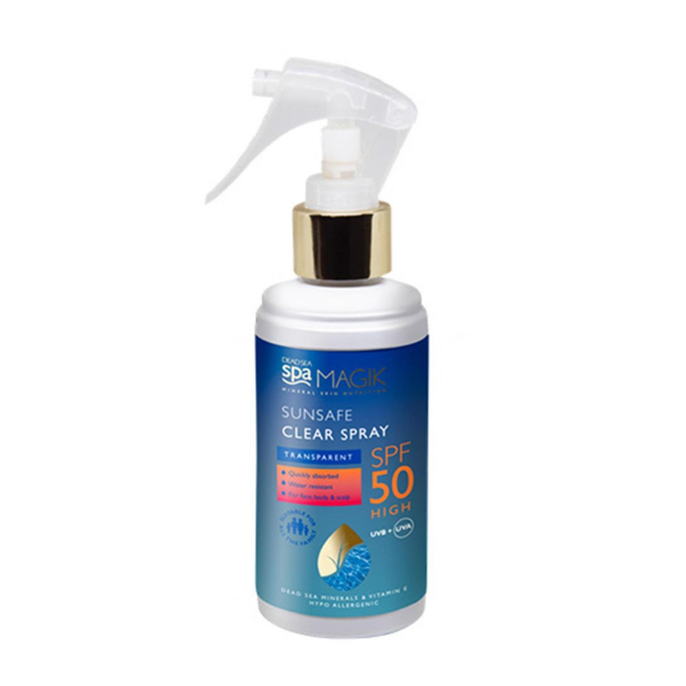 Dead Sea Spa Magik Sunsafe Clear Spray Spf50+ 150ml