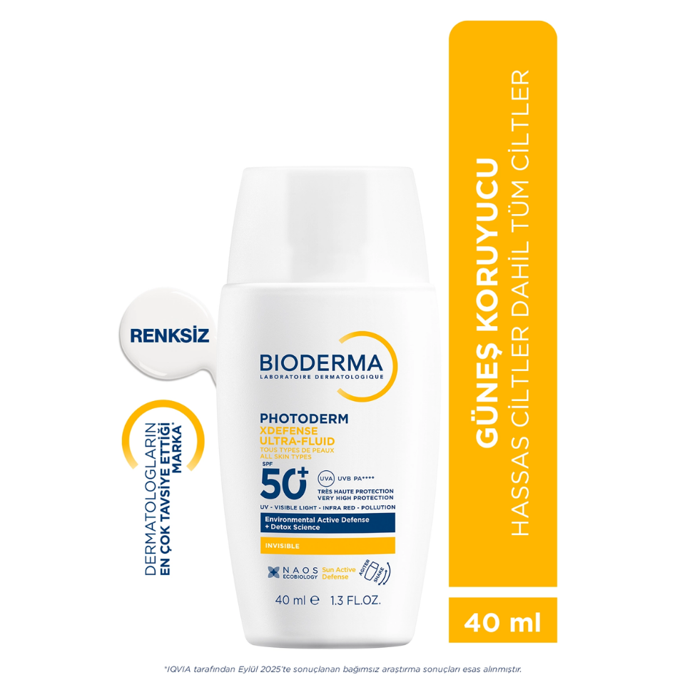 Bioderma Photoderm XDefense Spf50+ Tüm Cilt Tipleri İçin Renksiz Güneş Kremi 40 ml