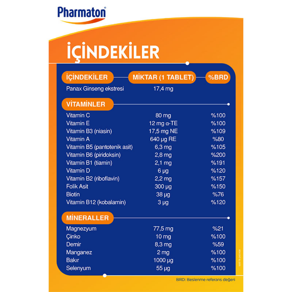 Pharmaton Vitality 30 Kapsül