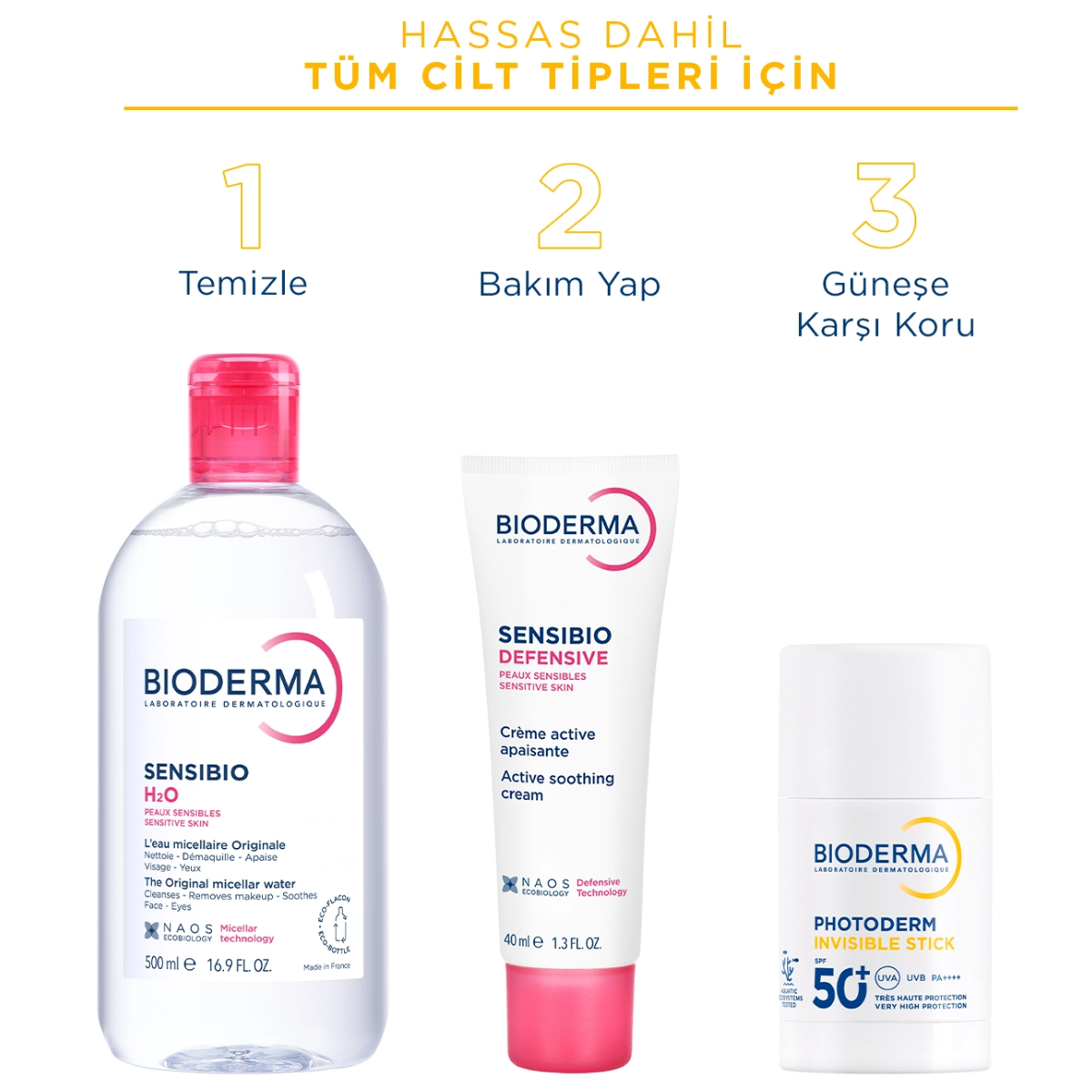Photoderm Invisible Stick SPF50+ Tüm Ciltler için Antioksidan Güneş Kremi 15g