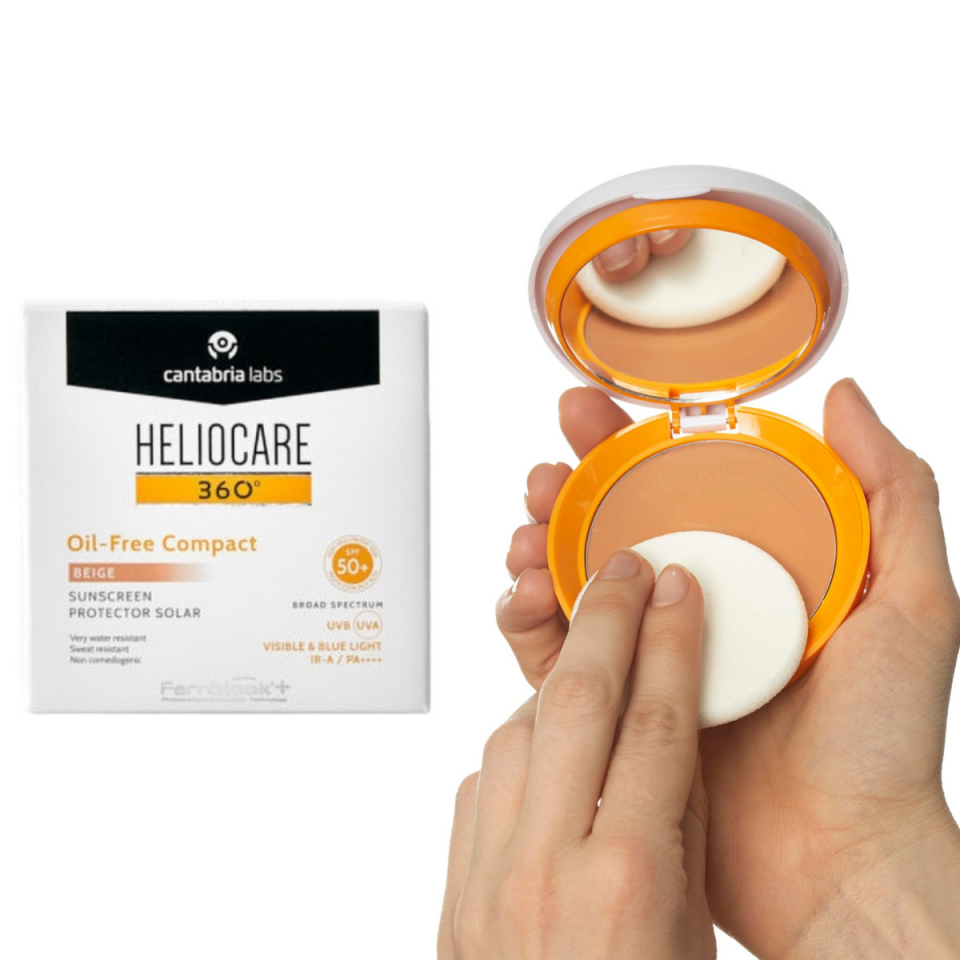 Heliocare 360 Oil-Free Kompakt SPF50+ Renkli Güneş Koruyucu 10gr - Beige