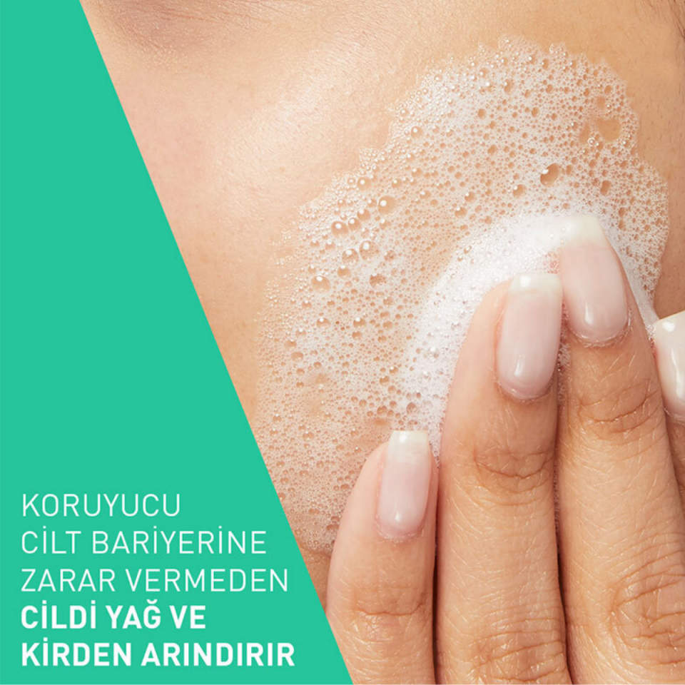 CeraVe Normal Ve Yağlı Ciltler İçin Köpüren Temizleyici 473 ml - Refill