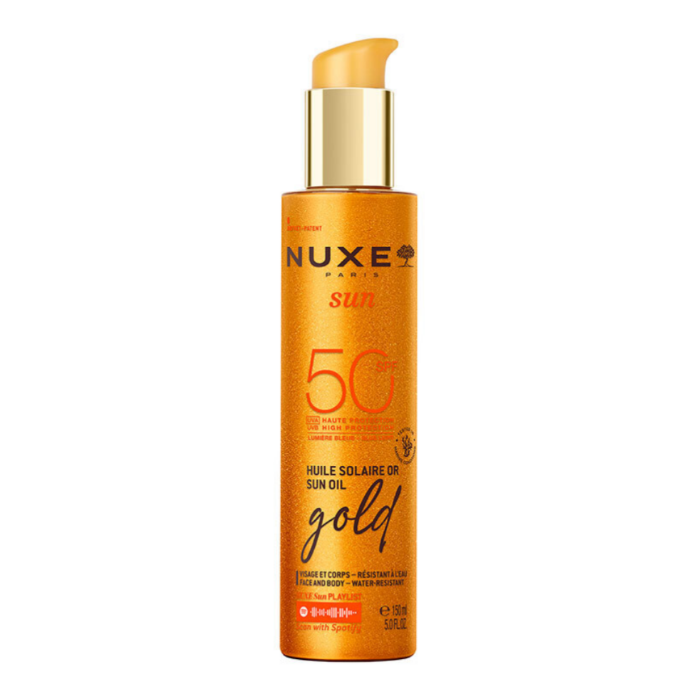 Nuxe Sun Altın Işıltılı Bronzlaştırıcı Güneş Koruyucu Yağ SPF50 150 ml