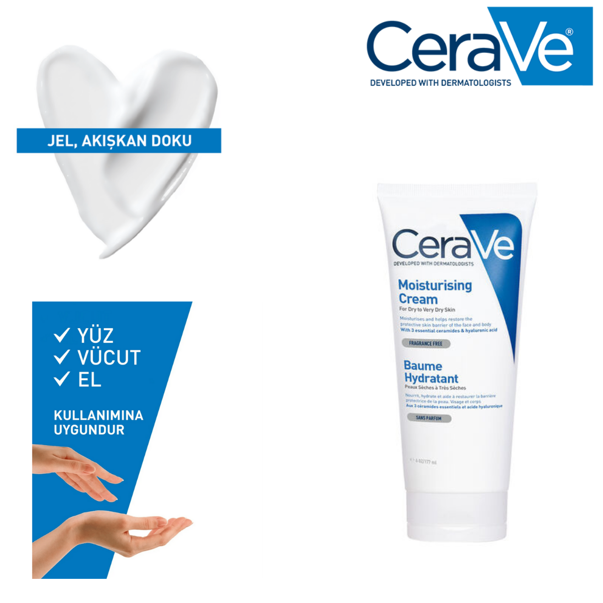 Cerave Nemlendirici Yüz Ve Vücut Kremi 177 ml