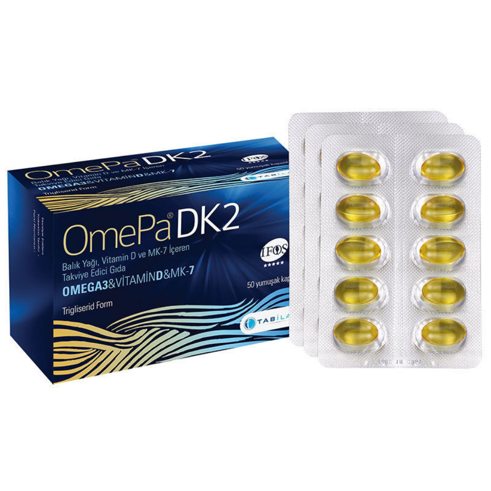 Omepa-Dk2 Omega 3 Vitamin D Mk-7 50 Yumuşak Kapsül