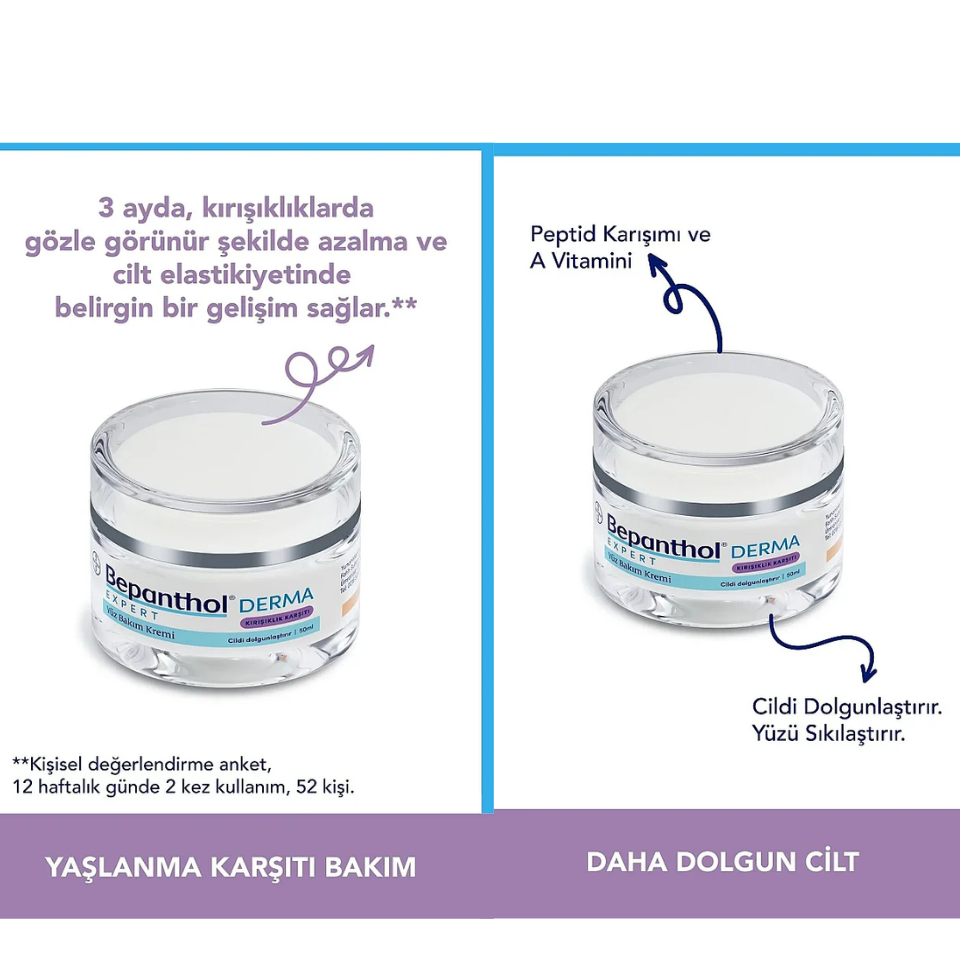 Bepanthol Derma Expert Kırışıklık Karşıtı Yüz Bakım Kremi 50 ml