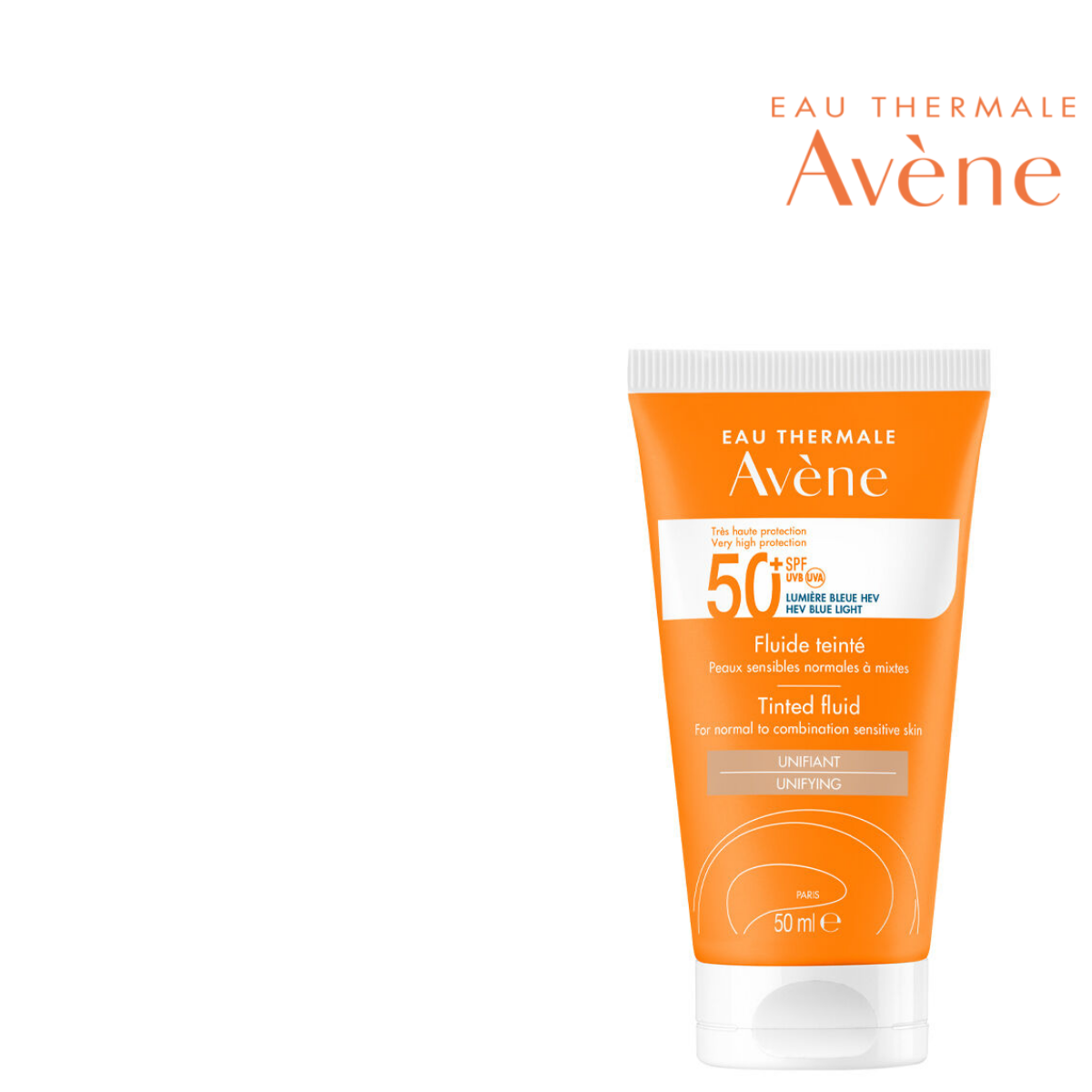 Avene Tinted Fluid SPF 50+ Normal veya Karma Ciltler için Renkli Güneş Kremi