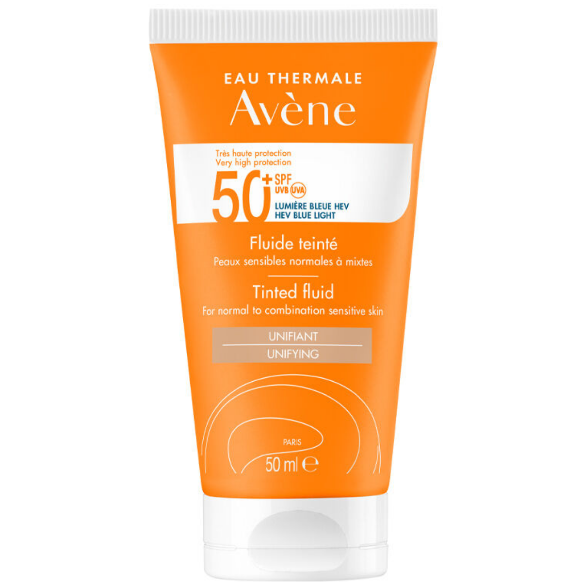 Avene Tinted Fluid SPF 50+ Normal veya Karma Ciltler için Renkli Güneş Kremi
