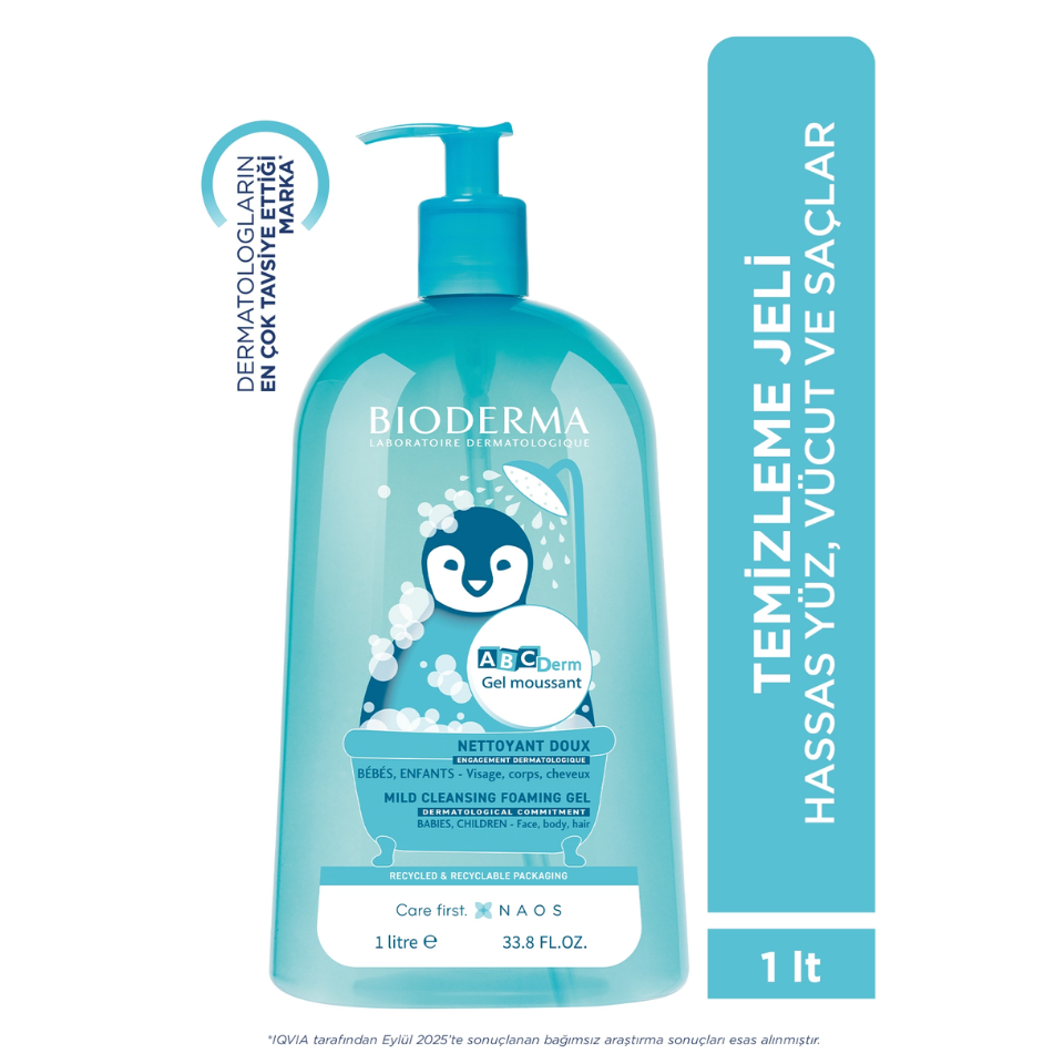 Bioderma Abcderm Foaming Gel Temizleme Jeli 1 Litre