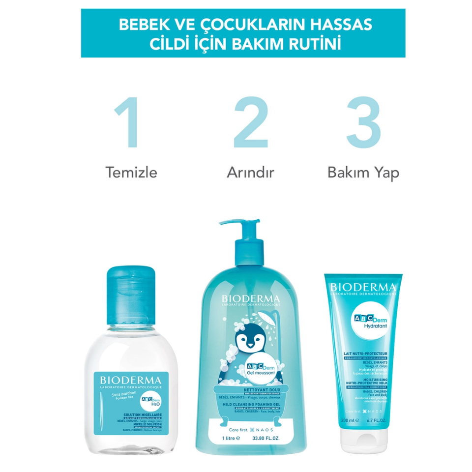Bioderma Abcderm Foaming Gel Temizleme Jeli 1 Litre