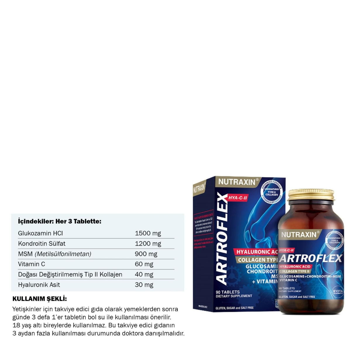 Nutraxin Artroflex HYA-C-II 90Tablet