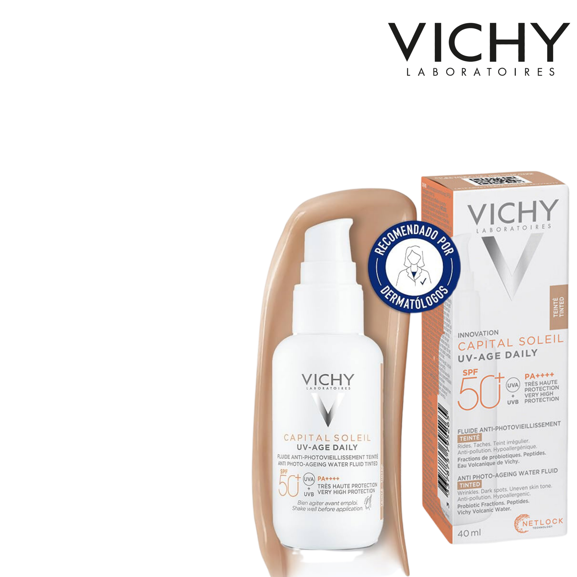 Vichy Capital Soleil UV Yaşlanma Karşıtı Güneş Kremi SPF 50 40 ml - Renkli