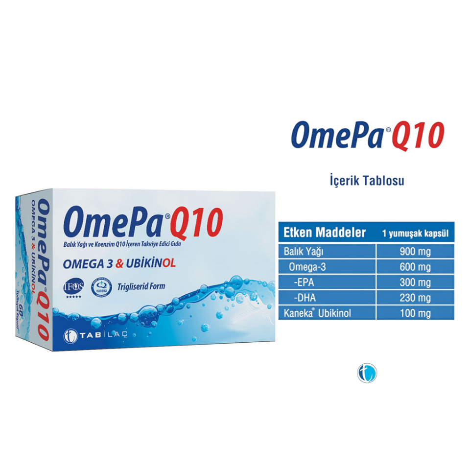 Omepa Q10 Omega-3 Ubiquinol 90 Kapsül