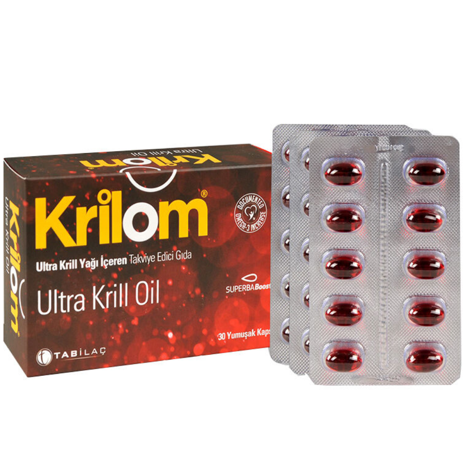 Krilom Ultra Krill Oil Takviye Edici Gıda 30 Yumuşak Kapsül