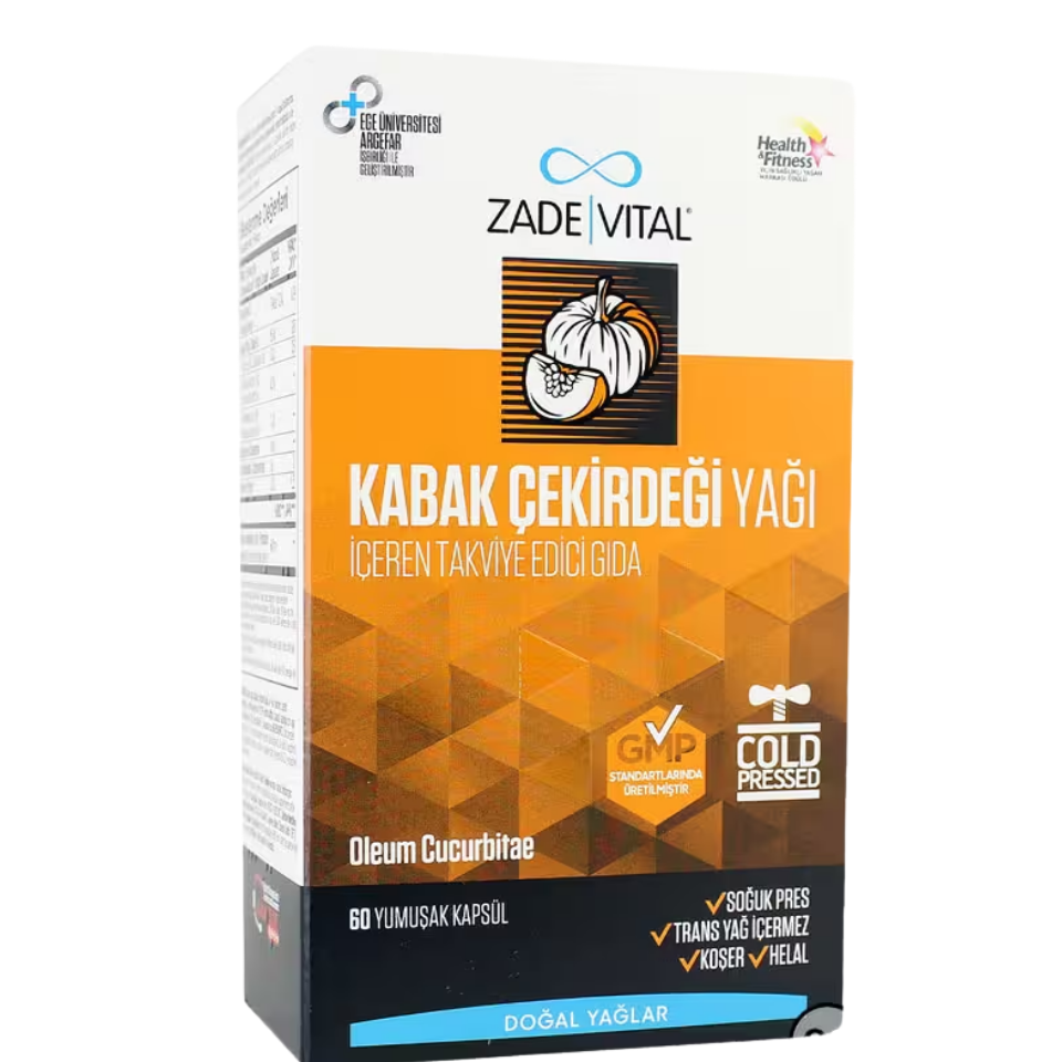 Zade Vital Kabak Çekirdeği Yağı 60 Kapsül