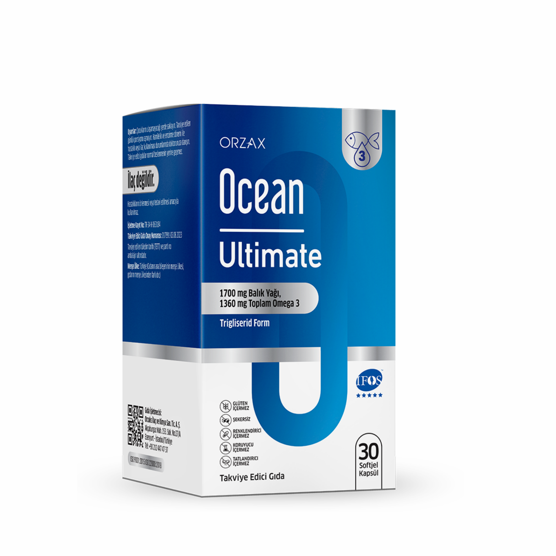 Orzax Ocean Ultimate 1200 mg Balık Yağı 30 Kapsül